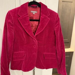 Ann Taylor Fuchsia Velvet Blazer